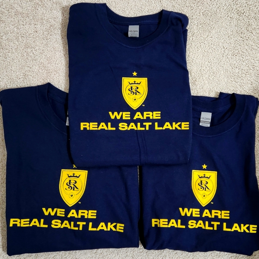 3 Real Salt Lake T-Shirts Large RSL